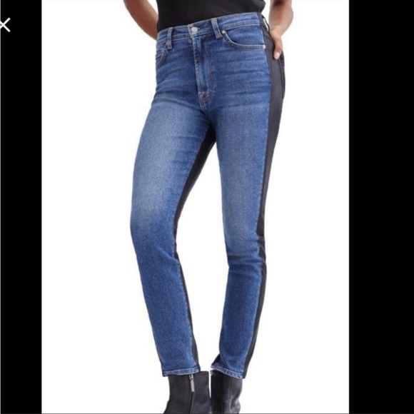 Express High Rise Two Tone Ankle Jeggings Size 27 - Picture 1 of 6